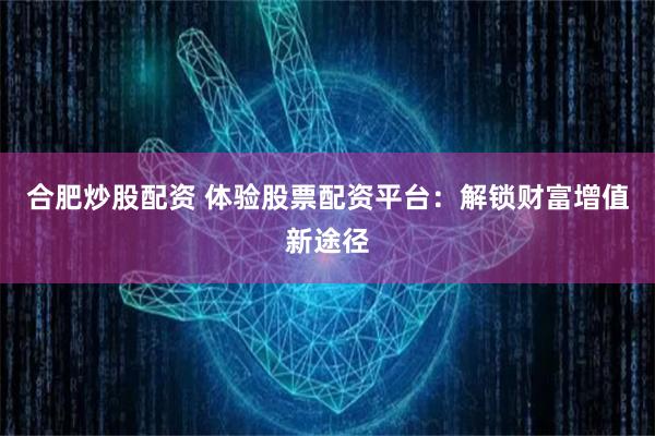 合肥炒股配资 体验股票配资平台：解锁财富增值新途径