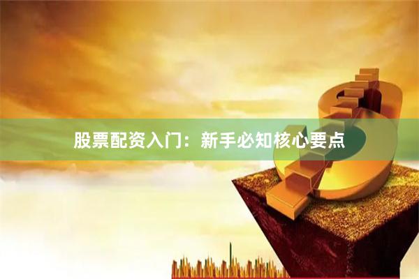 股票配资入门：新手必知核心要点